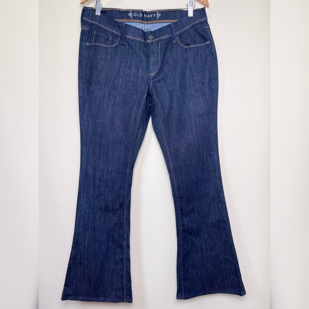OLD NAVY Bootcut Dark Wash Stretch Denim Jeans Size 14 - 34/31